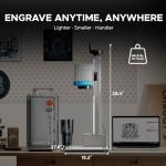 OMTECH 50W Fiber Laser Engraving Machine with Rotary