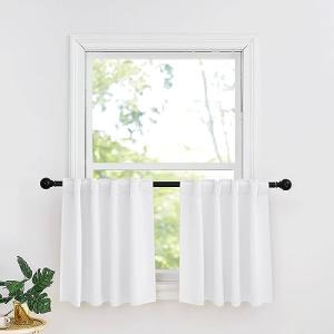RYB HOME Blackout Curtains - 2 Panels, White