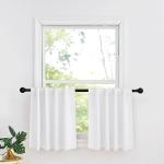RYB HOME Blackout Curtains - 2 Panels, White