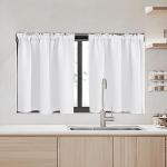 RYB HOME Blackout Curtains - 2 Panels, White