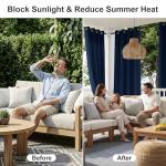 RYB HOME Waterproof Outdoor Curtains – 132 x 84 cm