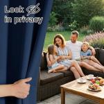 RYB HOME Waterproof Outdoor Curtains – 132 x 84 cm