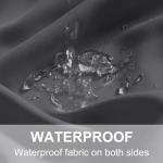 RYB HOME Extra Wide Grey Outdoor Curtains 2 Panels