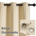 RYB HOME Waterproof Outdoor Curtain, Biscotti Beige, 1 Panel