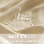 RYB HOME Waterproof Outdoor Curtain, Biscotti Beige, 1 Panel