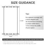 RYB HOME Extra Wide Grey Outdoor Curtains 2 Panels