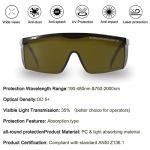 Mozeeda Adjustable Laser Safety Glasses for Eye Protection