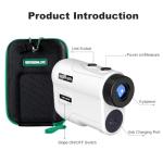 Water-Resistant Laser Golf Rangefinder with Quick Measurement