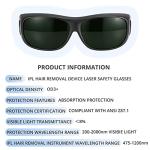IPL Laser Safety Glasses for Hair Removal and Cosmetology