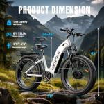 Dual Motor Electric Bike, 3000W Peak Power