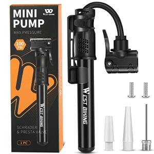 Portable Aluminum Mini Bike Pump for Presta & Schrader