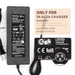 54.6V 2A Fast Charger for 48V Ebikes