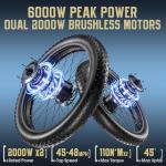 Ekubyka 6000W Fast Dual Motor Electric Bike