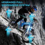 3000W Dual Motor Folding Electric Bike for Adults