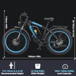 4000W AWD Electric Bike for Adults, 26” Fat Tire