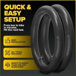 Ultraverse 20" Butyl Rubber Bike Inner Tubes - Set of 2