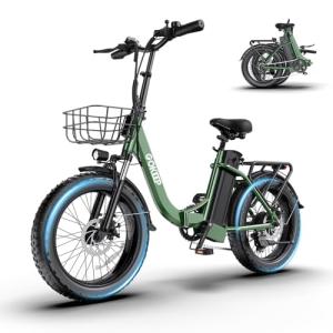 GOKEEP 1300W Folding Electric Bike - 75 Mile Range
