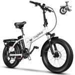 Kebiko 1000W Folding Electric Bike with 80-Mile Range