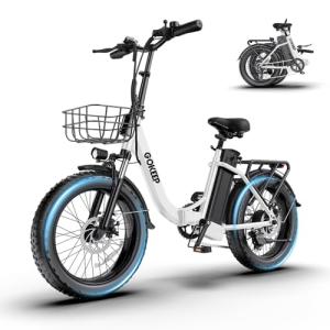 GOKEEP 1300W Folding Electric Bike with 75 Miles Range