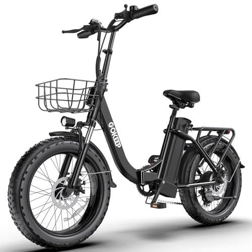 GOKEEP 20" Folding Electric Bike with Fat Tires