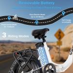 GOKEEP 1300W Folding Electric Bike with 75 Miles Range