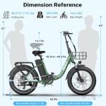 GOKEEP 1300W Folding Electric Bike - 75 Mile Range