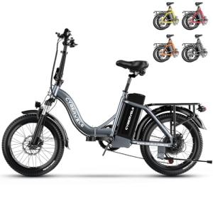 Cybervelo 1000W Foldable Electric Bike with 80 Mile Range
