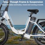 GOKEEP 1300W Folding Electric Bike with 75 Miles Range