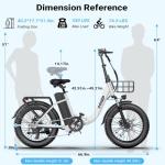 GOKEEP 1300W Folding Electric Bike with 75 Miles Range