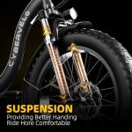 Cybervelo 1000W Foldable Electric Bike with 80 Mile Range