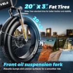 1000W Folding Electric Bike with 80-Mile Range