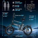 1000W Folding Electric Bike with 80-Mile Range