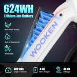 Wooken 1000W Electric Bike for Adults, Fat Tire