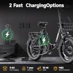 GOKEEP 20" Folding Electric Bike with Fat Tires
