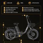 GOKEEP 20" Folding Electric Bike with Fat Tires