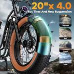 Kebiko 1500W Electric Bike with Removable Battery