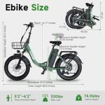 GOKEEP 1300W Folding Electric Bike for Adults