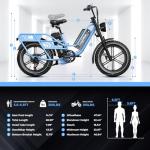 EUYBIKE Dual Battery 1450W Electric Cargo Bike