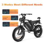 HAPPYRUN 2000W Electric Bike with Dual Battery