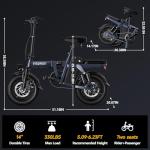 INSRGN Folding Electric Bike, 20MPH, 45-Mile Range