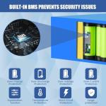 SWQQWEI 36V 10Ah Lithium Battery for E-Bikes