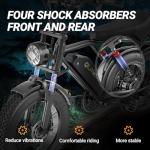 Qlaway 20" Fat Tire Electric Motorcycle Ebike