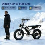 Qlaway 20" Fat Tire Electric Motorcycle Ebike