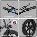 Hipatoo 20" Fat Tire Electric Bike for Commuting