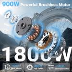 GOKEEP 1800W Folding Electric Bike with 86-Mile Range