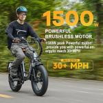 Vefreedom Fast Electric Bike for Adults, 20" Fat Tires
