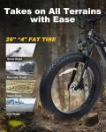 Terra 1000W Electric Mountain Bike with Fat Tires
