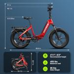 HOVSCO 1500W Folding Electric Bike for Adults