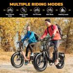 Vefreedom Fast Electric Bike for Adults, 20" Fat Tires