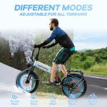 Vefreedom Folding Electric Bike for Adults - White